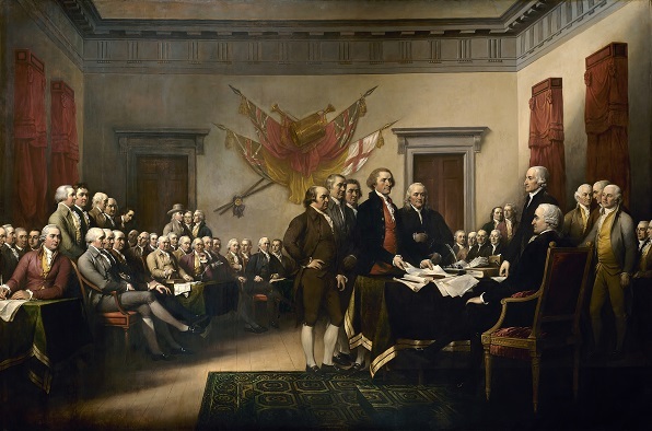 「独立宣言への署名」ジョン・トランブル画