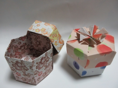 うさぎ国の粘土細工 折り紙 箱