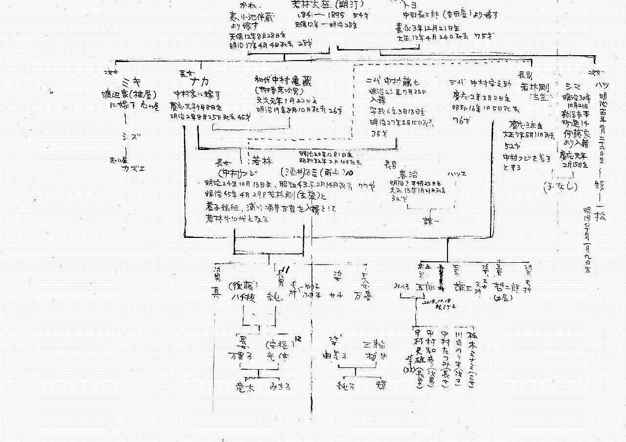 わか若林家（両津夷）系図 (2)