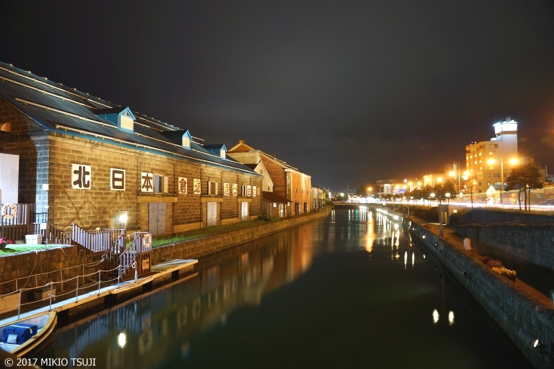 絶景探しの旅 - 0271 夜に輝く小樽運河倉庫街 （北海道 小樽市）